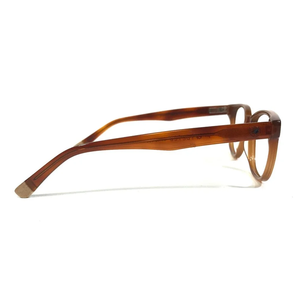 Proof Eyeglasses Frames Delta Clear Brown Square Horn Rim 47-19-138